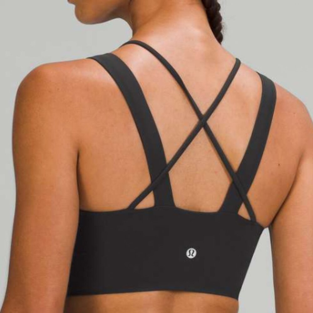 Lululemon Like a Cloud Longline Bra *Light Support, D/DD Cup Black sz 6